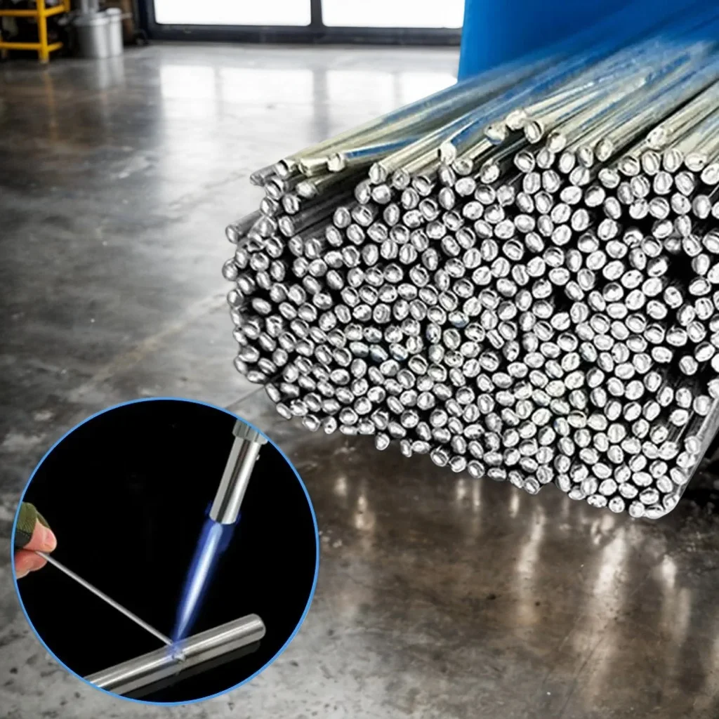 20 Stück Aluminium-Schweißstäbe bei niedrigem Temperatur – 1,6 mm universeller Silberkerndraht (kein Lötpulver erforderlich) Image