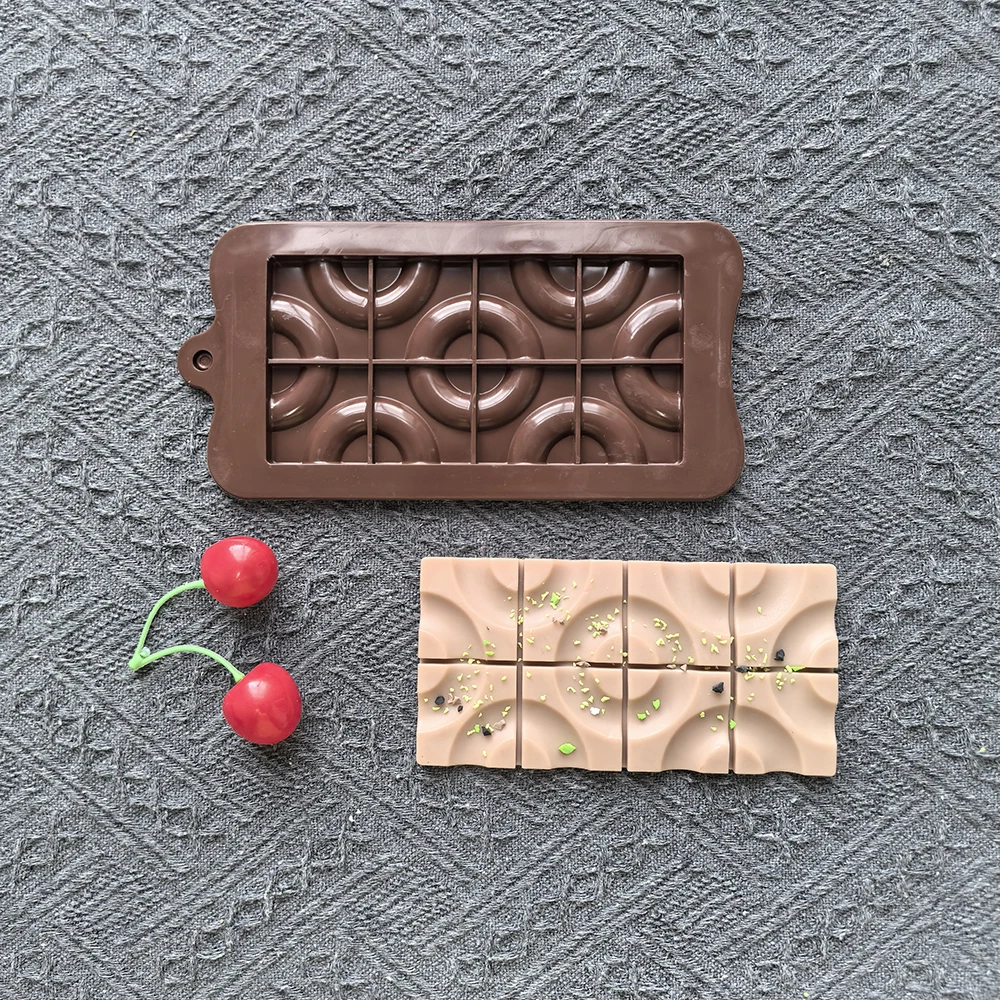 1 Stück Vollbrett (Kreis) geformte DIY-Backform mit Antihaftbeschichtung, zum Dekorieren von Keksen, Pralinen, Süßigkeiten und Kuchen Image