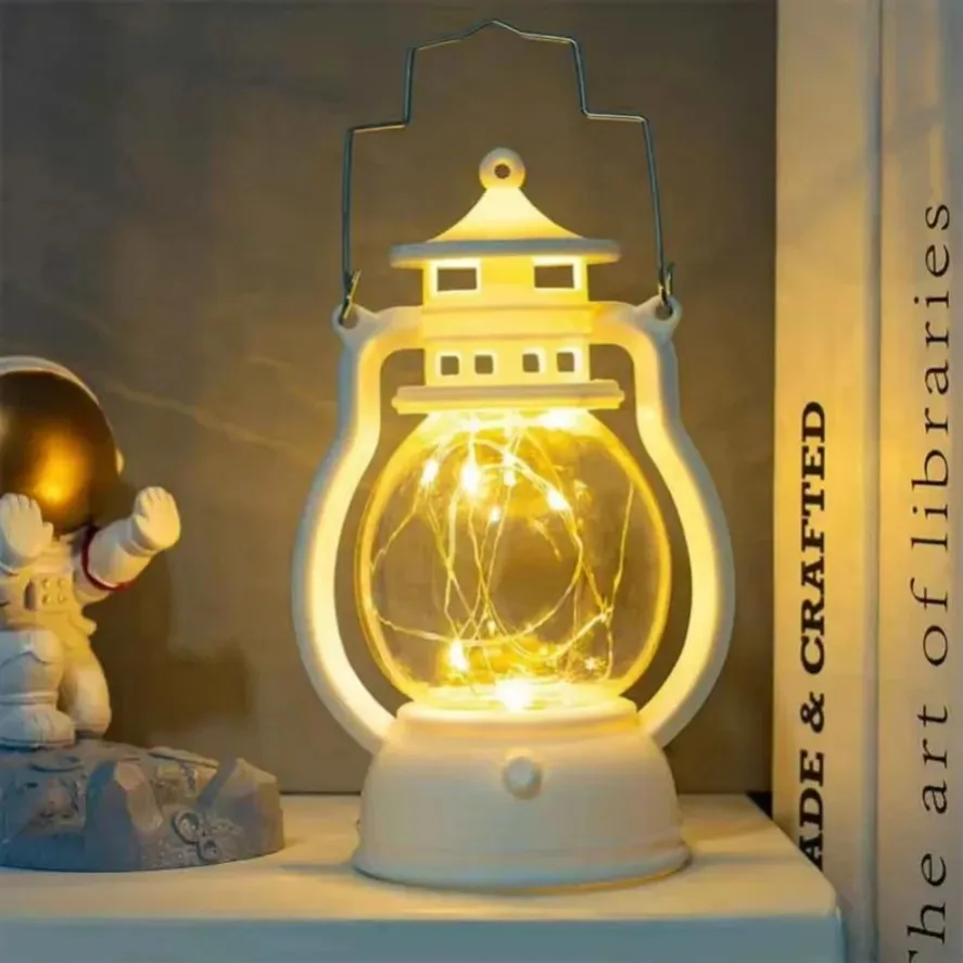 Led Laterne Nachtlicht Retro Dekoration Halloween Vintage Schloss Hängen LED Licht Retro Hängen Kerzenhalter Laterne Geschenk