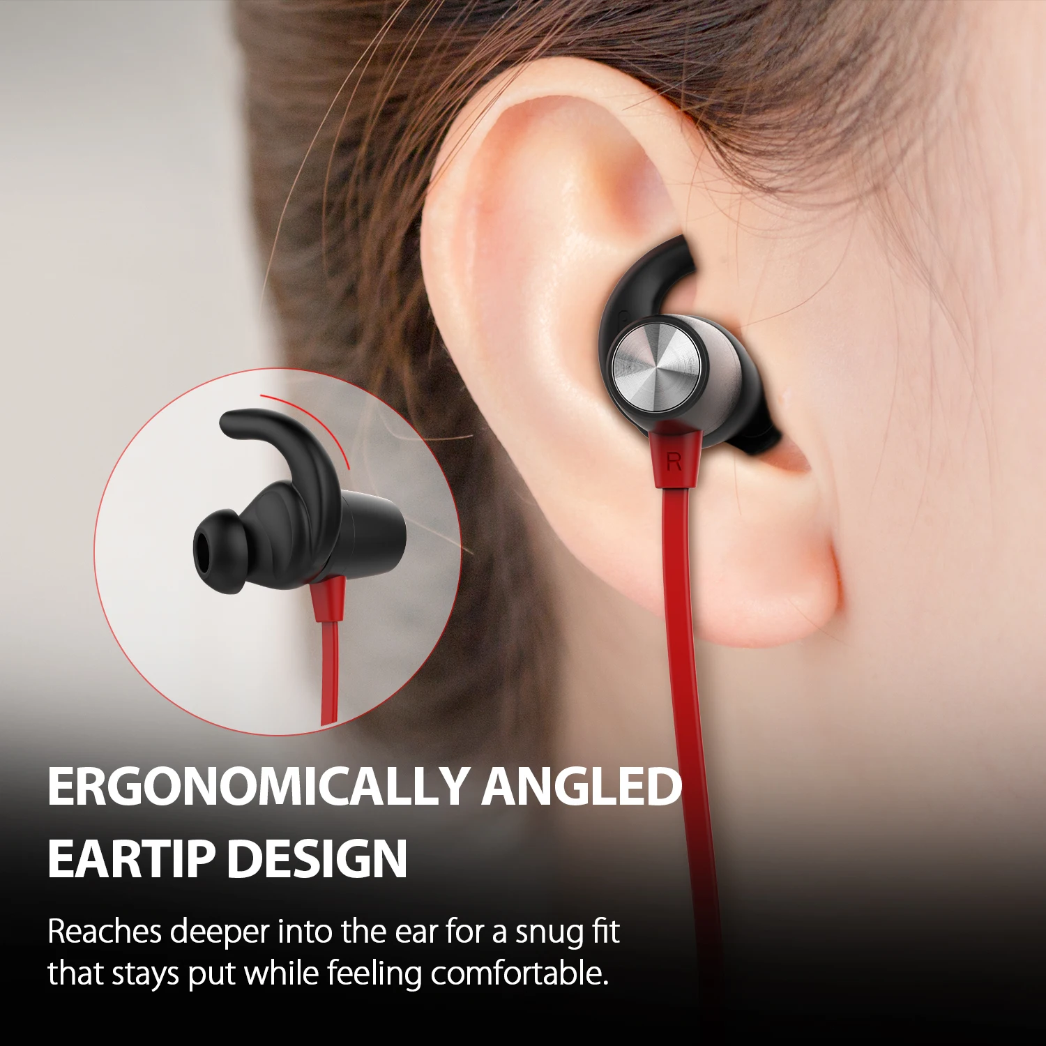 dodocool Magnetischer kabelloser Stereo-Sport-In-Ear-Kopfhörer mit HD-Mikrofon, CVC 6.0-Geräuschunterdrückung für die meisten Bluetooth-fähigkeiten Image