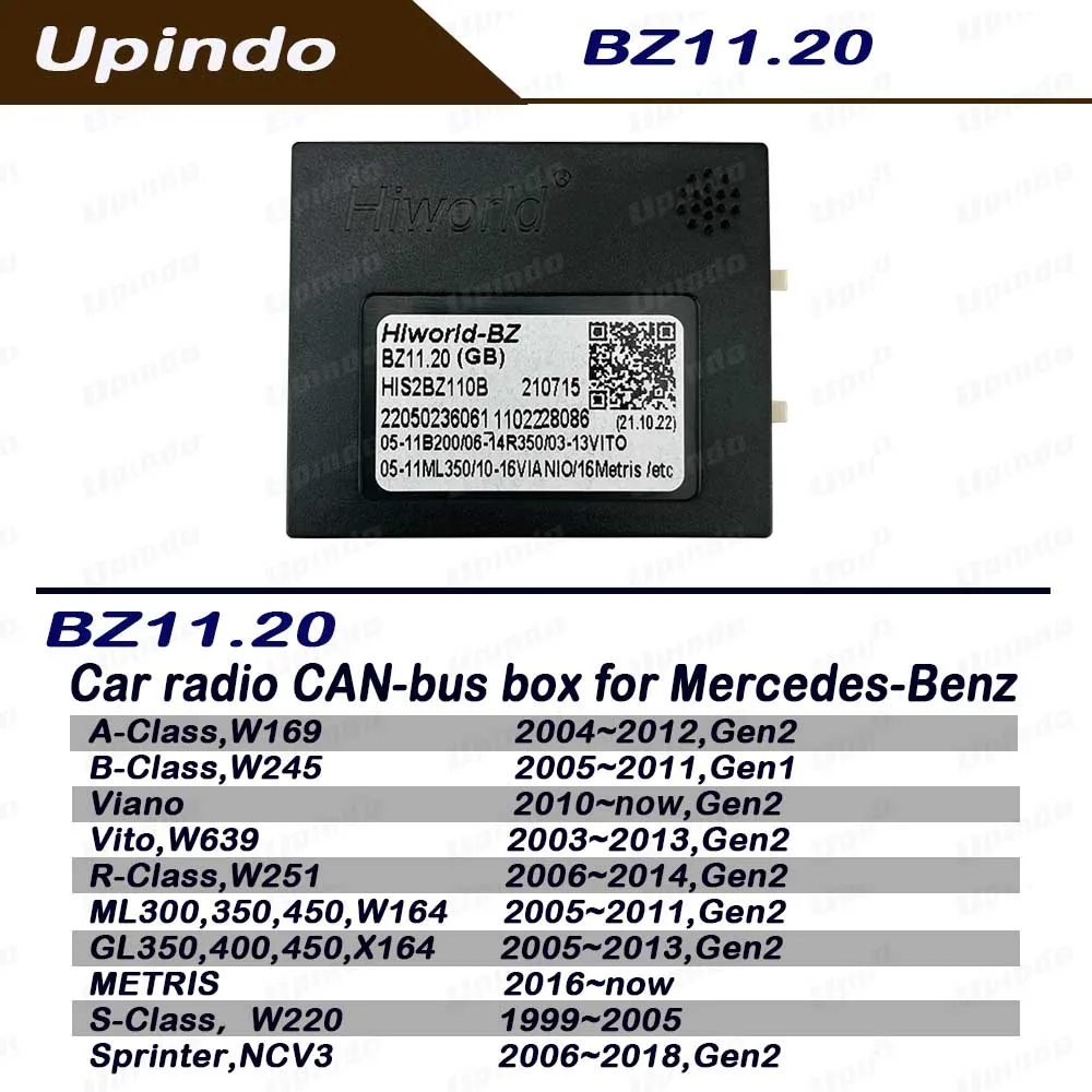 Android Autoradio CAN Bus Decoder für Benz W169 W245 Viano W639 W251 ML300 450 W164 GL350 400X164 METRIS W220 Sprinter NCV3 Image
