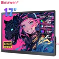 Bimawe 17 pollici 1080P FHD 1920x1200P Monitor portatile 100% sRGB con supporto pieghevole per schermo per telefono portatile Xbox PS4/5 Switch