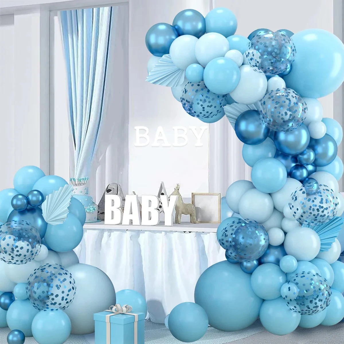 108-teiliges mehrfarbiges Latex-Ballon-Set, geeignet für Geburtstagsfeiern, Hochzeiten, Valentinstag-Party-Dekoration Image