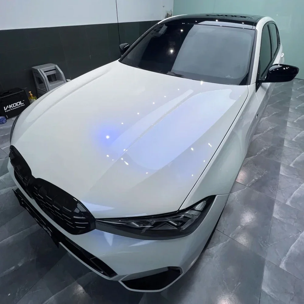 Auto Farbwechsel Vinyl Film Auto Wrap Film Diamant Blau PVC Aufkleber PET Blase Kostenlose Verpackung Auto Zubehör Auto Aufkleber Image