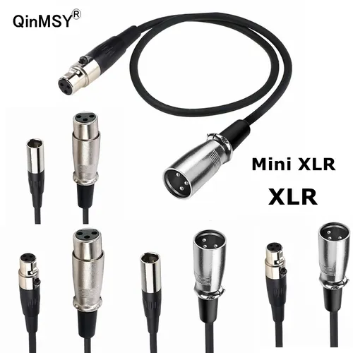 Cavo da 0,5 M 1,5 M Mini XLR 3 pin maschio a XLR 3 pin femmina per cavo di linea audio per fotocamera Blackmagic Pocket Cinema 4k