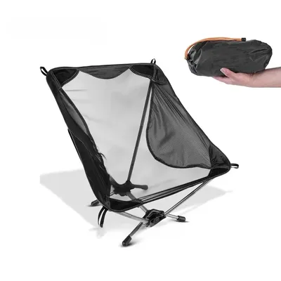 Ultralight Folding Beach Chair with Mesh Seat Portable Camping Chair for Summer Hiking Backpacking Ground Outdoor Travel Gear