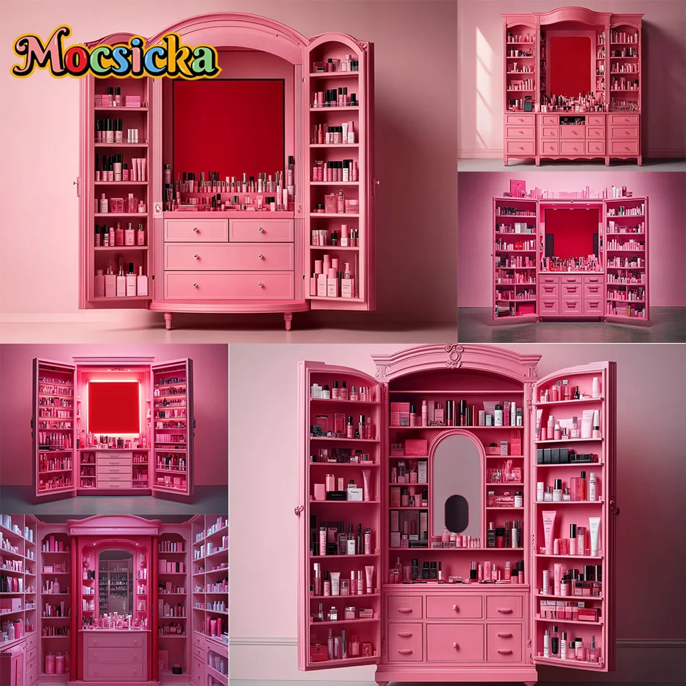 Mocsicka Fotografie Hintergrund Rosa Mädchen Umkleidekabine Dekoration Hintergrund Für Prinzessin Geburtstag Partei Liefert Studio Requisiten Image