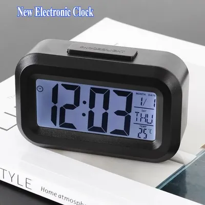 Bedside Alarm Clock Alarm Clock Digital Clock Portable LED Electronic With Snooze Calendar Backlight For Travel Home Office Desk