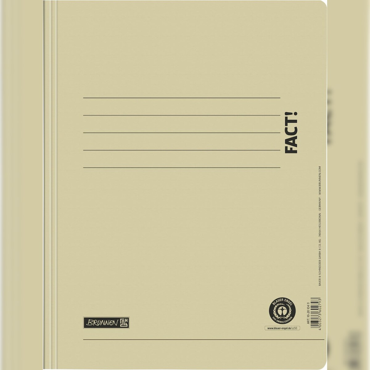 BRUNNEN Papp-Schnellhefter FACT! chamois 102010411 Image