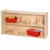 Angeles Value Line 2 Compartment Shelving Unit Wood/Plastic in Brown | 27 H x 48 W x 12 D in | Wayfair ANG7173