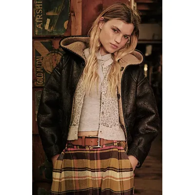 Apres Cozy Reversible Jacket by We The Free at Free People in Brown Beige Combo, Size: Small