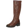 Stiefel CAPRICE "Caprice Stiefel Leder/Textil", Damen, Gr. 37, braun (cognac), Leder, Textil, casual, Schuhe