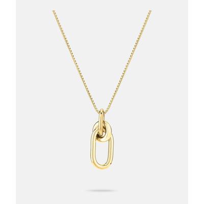 Kette mit Anhänger LIEBESKIND BERLIN "Schmuck Geschenk Edelstahl Halskette Modern Knot Knoten", gold (gelbgoldfarben), Halsketten, Damen, Edelstahl, L: 47cm B: 2mm, B:2mm Image
