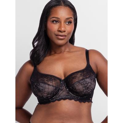 Bralette DORINA "HASINA", Damen, Gr. 100, Cup G, schwarz, Spitze, Satin, Obermaterial: 65% Polyamid, 23% Polyester, 12% Elasthan, unifarben, casual, BHs Image