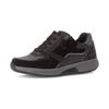 Keilsneaker GABOR ROLLINGSOFT, Damen, Gr. 38, grau (schwarz, anthrazit), Kalbsleder, Ziegenveloursleder, animal-print, sportlich, Schuhe, Schnürer, Halbschuh, Freizeitschuh mit zusätzlichem Reißverschluss