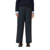 Bundfaltenhose S.OLIVER, Damen, Gr. 40, N-Gr, blau (navy), Web, Obermaterial: 70% Polyester, 26% Viskose, 4% Elasthan, meliert, casual, normal lang, Hosen, im Nadelstreifen-Look