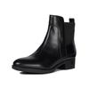 Stiefelette GEOX "Geox Stiefelette Leder/Textil", Damen, Gr. 39, schwarz, Leder, Textil, casual, Schuhe