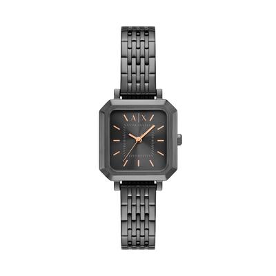 Quarzuhr ARMANI EXCHANGE, schwarz, goldfarben, schwarz, Armbanduhren, Damen, Armbanduhr, Damenuhr, Edelstahlarmband, analog Image