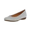 Ballerina GABOR "Gabor Ballerinas Leder", Damen, Gr. 39, weiß, Leder, casual, Schuhe