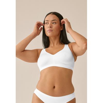 Minimizer-BH NATURANA "The Thursday", Damen, Gr. 85, Cup D, weiß, Obermaterial: 76% Polyamid, 24% Elasthan, unifarben, feminin, BHs, ohne Bügel, breite Träger, basic, bequem, weich, Entlastungsträger Image