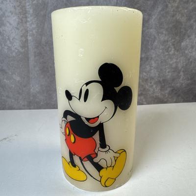 Disney Accents | Vintage 1970s Disney Mickey Mouse And Pluto Pillar Candle 6" | Color: Tan | Size: 6" Pillar