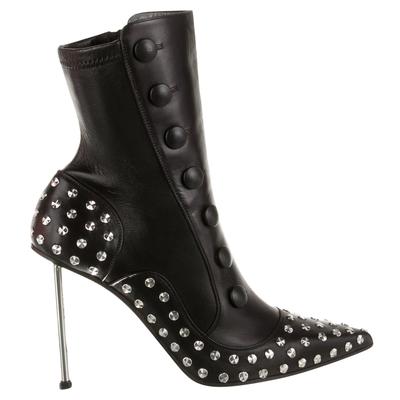 Alexander McQueen Sock Boots aus Leder mit Nietenakzenten Image