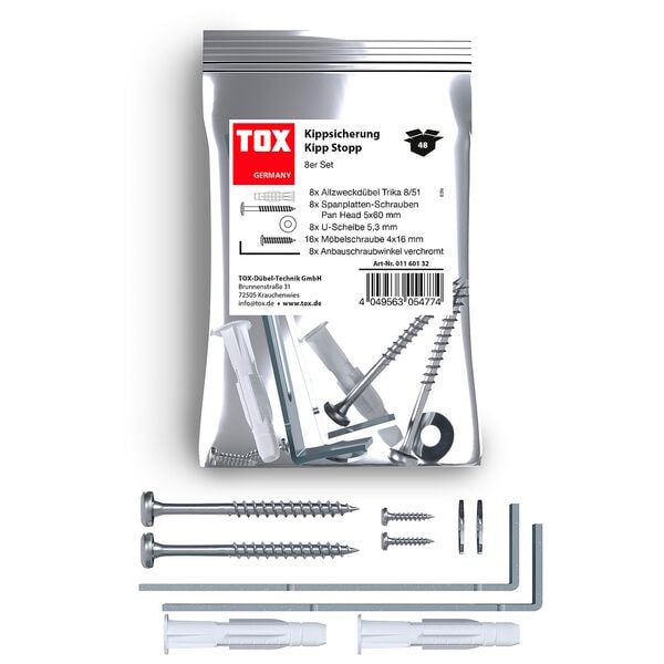 TOX Möbel-Kippsicherung-Set »Kipp Stopp« 48-teilig Image