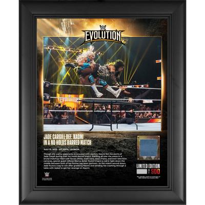 Jade Cargill WWE gerahmte 13 x 16 Zoll Evolution 2025 Collage mit einem Stück Streichholz-Leinwand – limitierte Auflage von 500 Image
