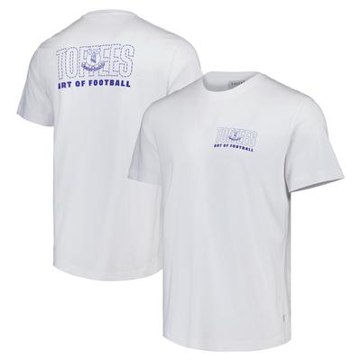 Everton x Art of Football 90er-Jahre-T-Shirt – Weiß – Unisex Image