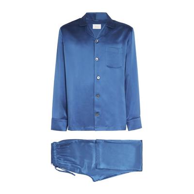 Silk Pyjama Set - Blue - Harrods Nightwear