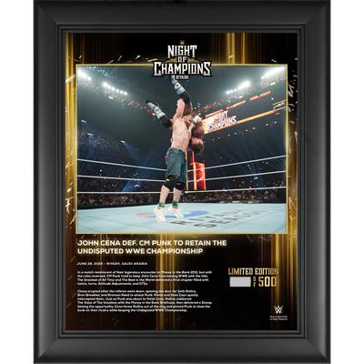 John Cena WWE gerahmte Collage „Night of Champions 2025“, 33 x 40 cm, limitierte Auflage von 500 Stück Image