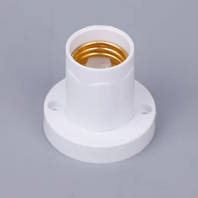 LED Lighting Bulb Socket E27 Socket 10A Flat Head Screw Rotatable Straight And Oblique 230V White Socket Light Fitting