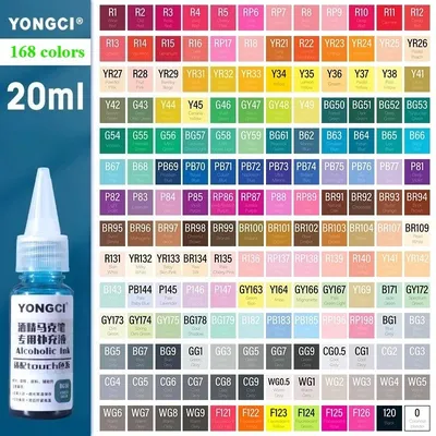 168-color Marker Pen Oily Ink Refill Single 20ml Universal Touch Watercolor Pen Special Refill Black Ink Filler