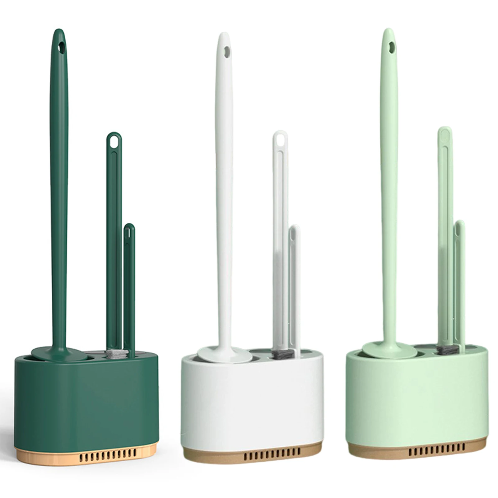 3-In-1 Wand Montiert Wc Pinsel Set Waschbar Leicht Zu Reinigen Reusable Für Home Hotel Wc