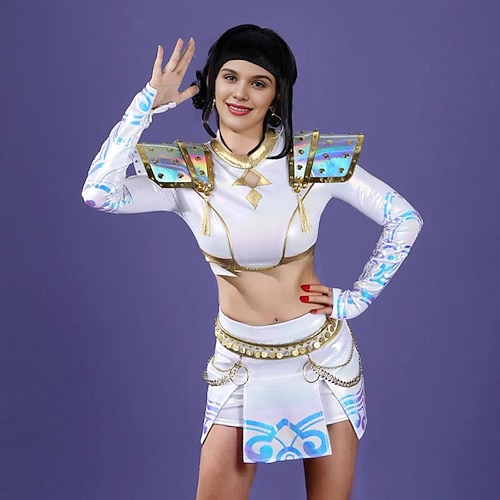 Von koreanischen Idolen inspiriert Popstar Kostüm Festkleidung Virtuelles Idol for Damen Erwachsene Halloween Karneval Leistung Comic-Konzert Anime Expo Image