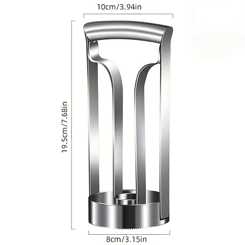 Ananasschneider aus Edelstahl Schäler, einfaches Entkernen, Entkerner, Küchenmesser, Schneidewerkzeug für Obst, lebensmittelechtes Küchenwerkzeug für perfekte Ananasringe Image