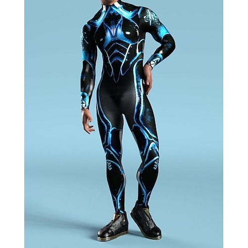 Gemusterte Zentai-Anzüge Cosplay Kostüm Bodysuit Drucken Karnevalskostüm Ganzkörperanzug Herren Damen Sexy Kostüm Halloween Kostüm für Leistung Party Maskerade Erwachsene Image