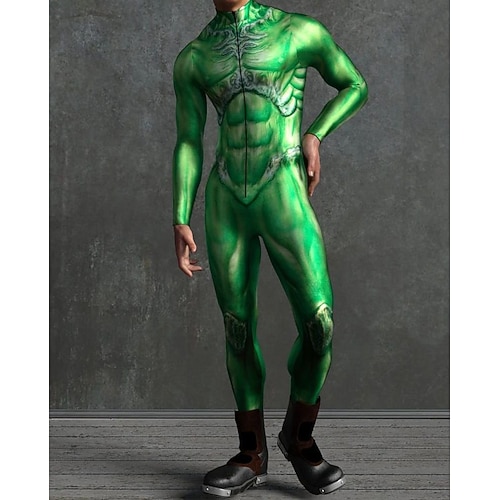 Gemusterte Zentai-Anzüge Cosplay Kostüm Bodysuit Drucken Karnevalskostüm Ganzkörperanzug Herren Damen Sexy Kostüm Halloween Kostüm für Leistung Party Maskerade Erwachsene Image