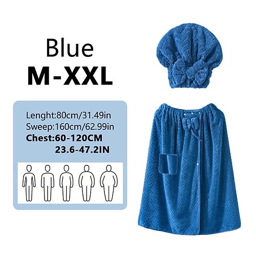 Badetuch in Übergröße, einfarbig, groß, tragbar, saugfähig, übergroß, Badetuch aus Baumwolle, weicher Spa-Bademantel für Zuhause, Dusche, Schwimmbadzubehör Image