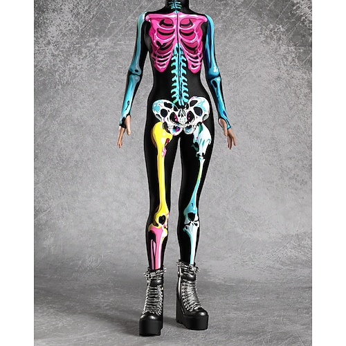 Gemusterte Zentai-Anzüge Cosplay Kostüm Bodysuit Drucken Karnevalskostüm Ganzkörperanzug Herren Damen Sexy Kostüm Halloween Kostüm für Leistung Party Maskerade Erwachsene Image