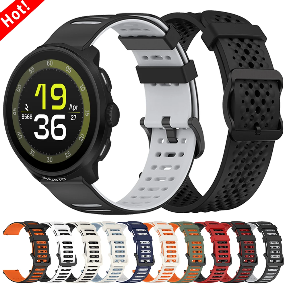 22 mm Silikon-Armband für SUUNTO 9 Peak DLC/PRO RUN OCEAN/RACE/VERTICAL Sportarmband für COROS PACE Pro/APEX 2 Pro Band Image