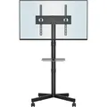 Supporto TV da pavimento per schermi al plasma/LCD/LED 23-60 pollici con ruote, staffa per carrello Supporto mobile Supporto TV fino a 25 kg, VES massimo