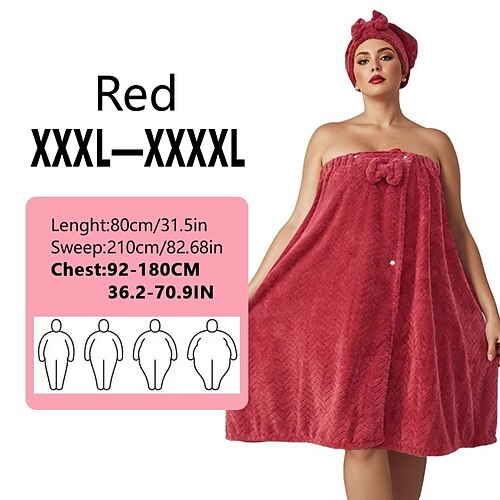 Badetuch in Übergröße, einfarbig, groß, tragbar, saugfähig, übergroß, Badetuch aus Baumwolle, weicher Spa-Bademantel für Zuhause, Dusche, Schwimmbadzubehör Image