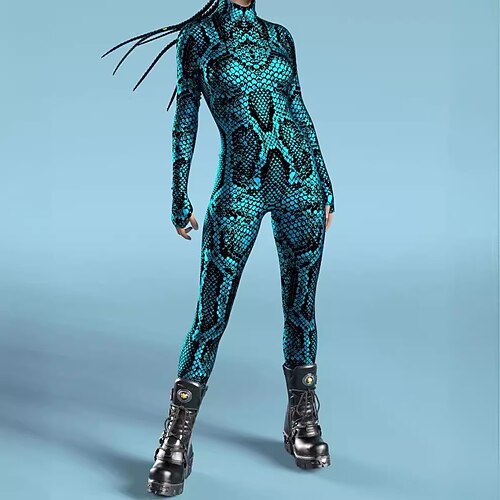 Gemusterte Zentai-Anzüge Cosplay Kostüm Bodysuit Drucken Karnevalskostüm Ganzkörperanzug Herren Damen Jungen Sexy Kostüm Halloween Kostüm für Leistung Party Maskerade Kinder Erwachsene Image