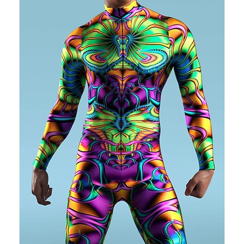 Gemusterte Zentai-Anzüge Cosplay Kostüm Bodysuit Drucken Karnevalskostüm Ganzkörperanzug Herren Damen Jungen Sexy Kostüm Halloween Kostüm für Leistung Party Maskerade Kinder Erwachsene