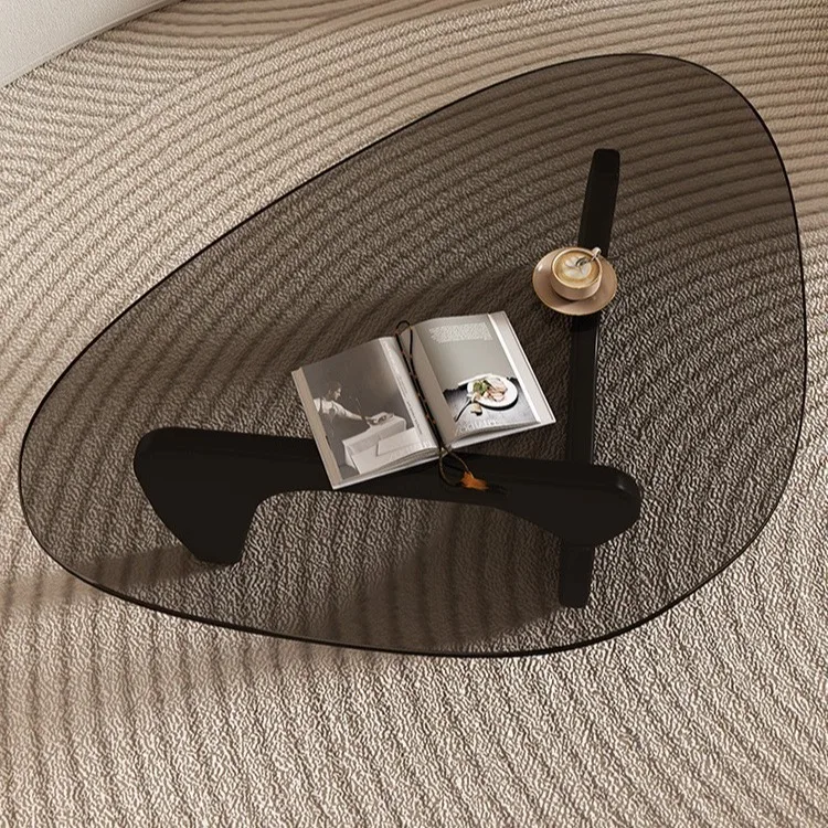 Wohnzimmer-Couchtisch aus gehärtetem Glas, Haushalt, Massivholz, kreativer Internet-Promi-Couchtisch