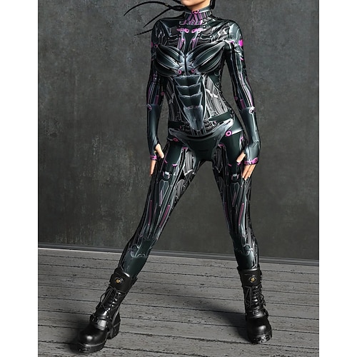 Gemusterte Zentai-Anzüge Cosplay Kostüm Bodysuit Drucken Karnevalskostüm Ganzkörperanzug Herren Damen Jungen Sexy Kostüm Halloween Kostüm für Leistung Party Maskerade Kinder Erwachsene Image