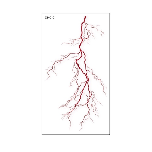 Halloween-Gesichtstattoos – 10 Stück gruselige 3D-Blutadern temporäre wasserfeste Tattoos mit Blutflecken für Partys Kostüm Image