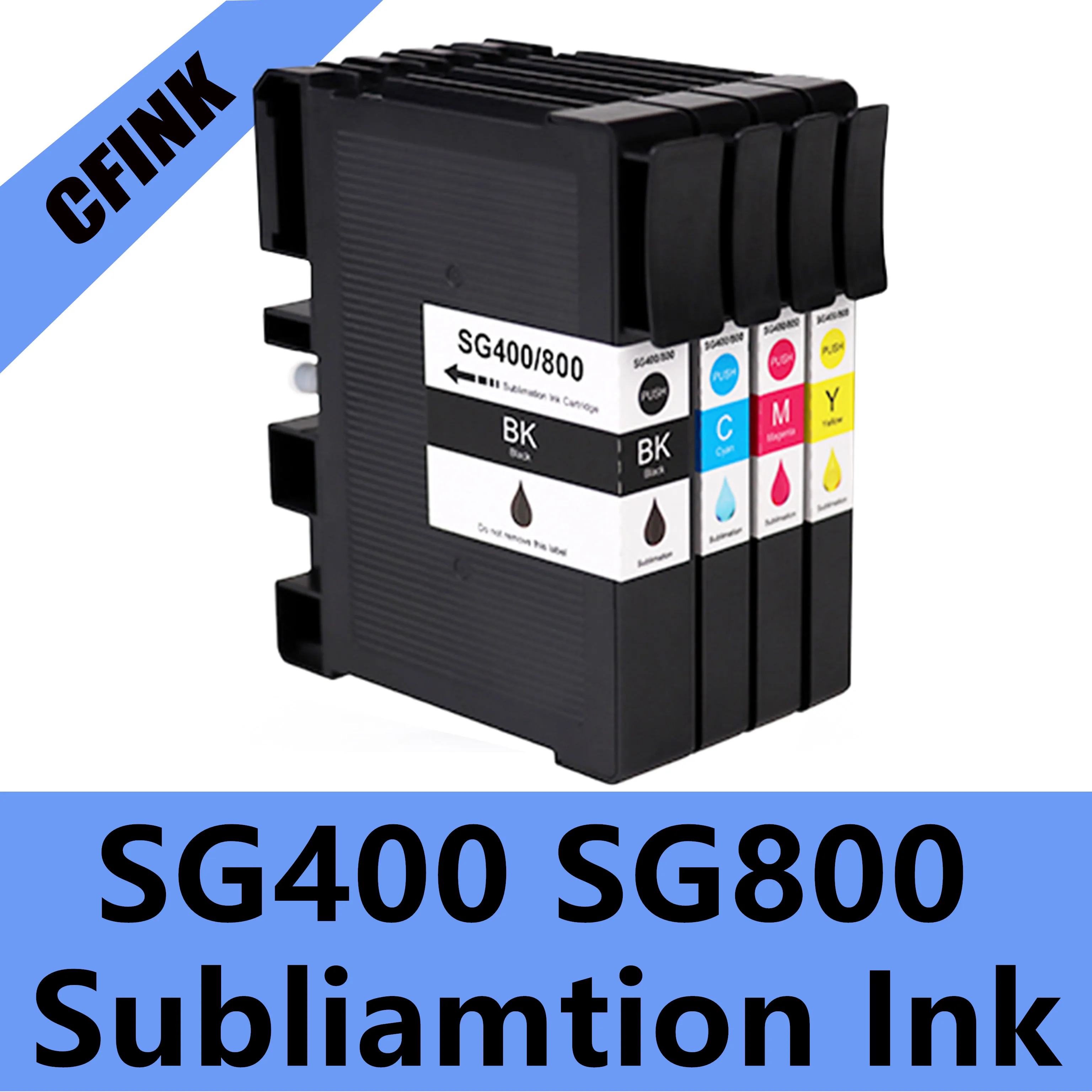 Encre de sublimation SG400 SG800 pour Ricoh, Compatible avec l'imprimante à cartouche d'encre SAWGRASS SG400 SG800