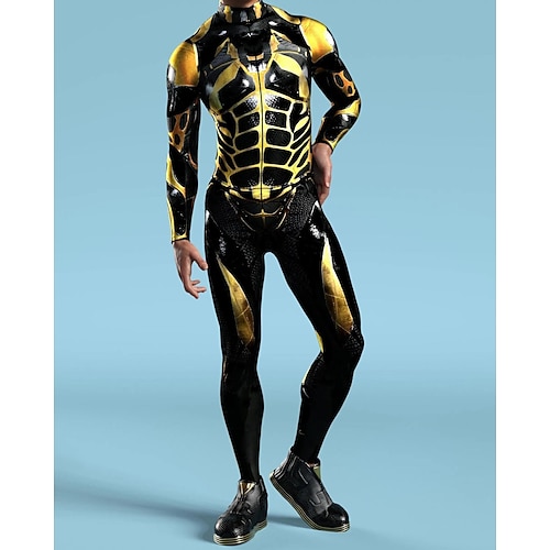 Gemusterte Zentai-Anzüge Cosplay Kostüm Bodysuit Drucken Karnevalskostüm Ganzkörperanzug Herren Damen Sexy Kostüm Halloween Kostüm für Leistung Party Maskerade Erwachsene Image